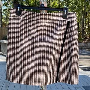 J. Crew Black and Cream Mini Skirt